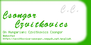 csongor czvitkovics business card